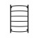 Water towel "Sanprise" Classic P6, 500x800 mm, lower connection., Black matte