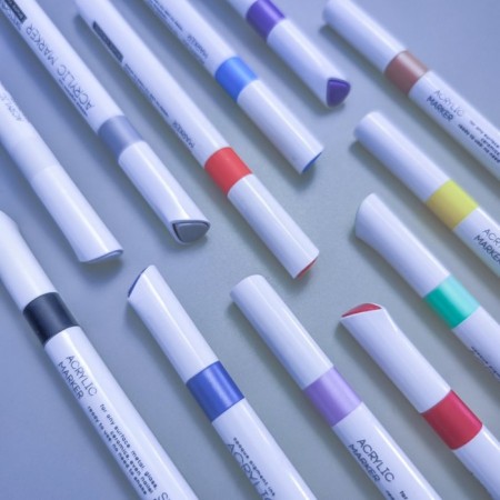 A set of acrylic markers 12 colors Sketch & Art, 1.0-3.0 mm-3