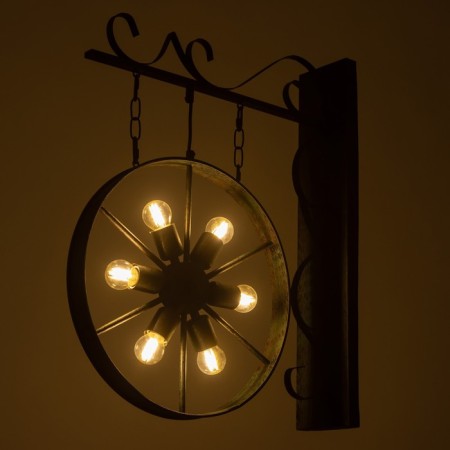 Sconces "Topper" 6he27 40W black 65x12.5x52cm-2