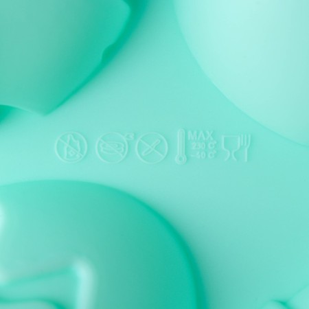 The form for baking the share "Easter. Easter rabbit ", silicone, 27 × 17 cm, 6 cells, mint color-4