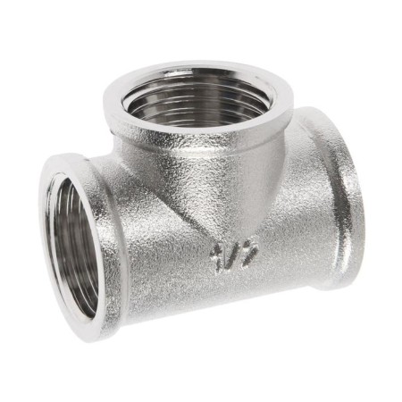 The tee "CTM", 1/2 ", internal/internal/internal thread, nickel -plated brass-2