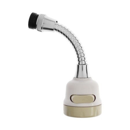 Zein aerator, stream adjustment, on a flexible hose, 170 mm, 3 modes, plastic, white-7