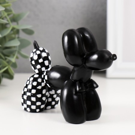 Polystone souvenir "Black balloon - dog, chess" 9x4.5x11 cm-3