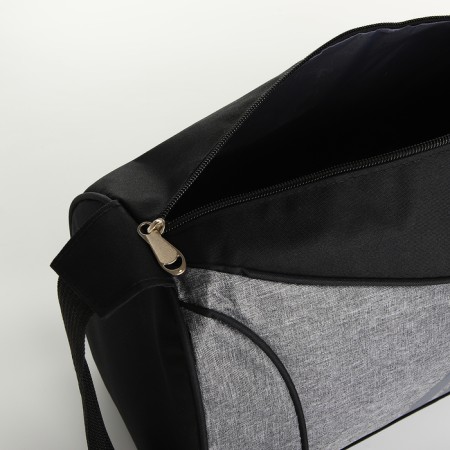 Sports bag with lightning, long belt, black/gray color-3