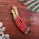 Wooden souvenir "Butterfly knife" Red lines