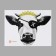 Sticker Plastic Interior color "Stylish cow" 28.3x39 cm