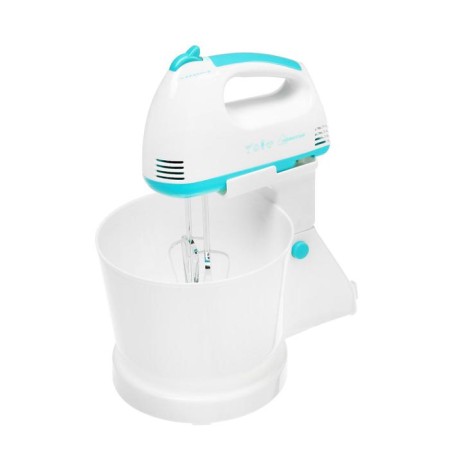 Mixer Homestar HS-2006, stationary, 150 watts, 2 l, 7 speeds, white and turquoise