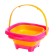 Folding bucket for sandbox, pink color
