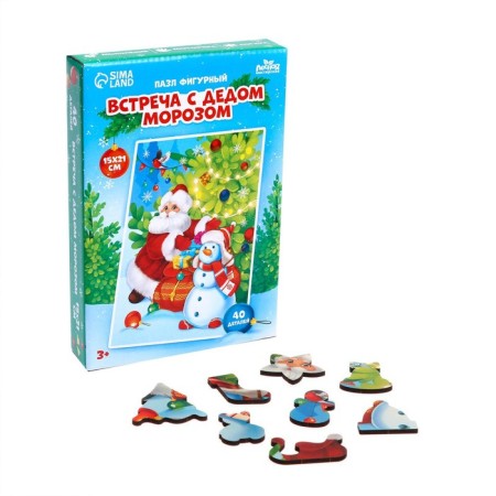 New Year's puzzle Figure "New Year! Meeting with Santa Claus "-2