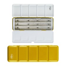 Penal for watercolors Metal gamma, 21 cuvette, gold