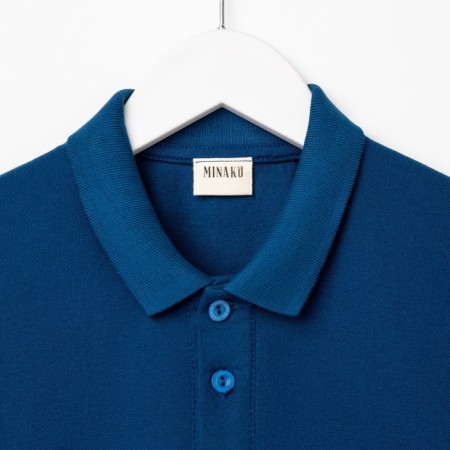 T-shirt (Polo) Male Minaku Regular Fit: Blue color, river 52-8