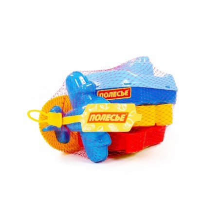 Set for playing in sand No. 380: Ship "Wave", scoop, 3 molds, color mix-1