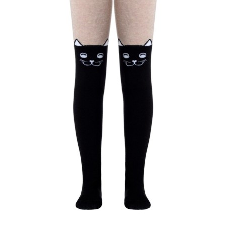 Pantyhose children's CONTE KIDS TIP-Top, height 150-152 cm, black color, beige