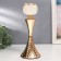 Summary Metal for 1 candle "Embossed geometric pattern" gold 28x11x11 cm