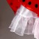 Carnival skirt for the Party red in black peas, bandage, height 122-128 cm