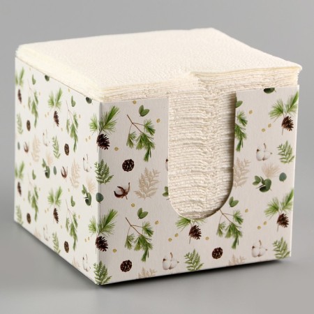 New Year's wipes in the box "cones", interior, 75 sheets-1