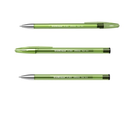 Gel pen Erichkrause R-301 Spring Gel Stick, black ink, node 0.5 mm, letter line 600 meters-2