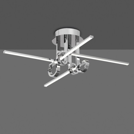 Ceiling chandelier Mantra Cinto, Led, 2250lm, 3000k, 290 mm, chromium color-1
