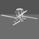 Ceiling chandelier Mantra Cinto, Led, 2250lm, 3000k, 290 mm, chromium color