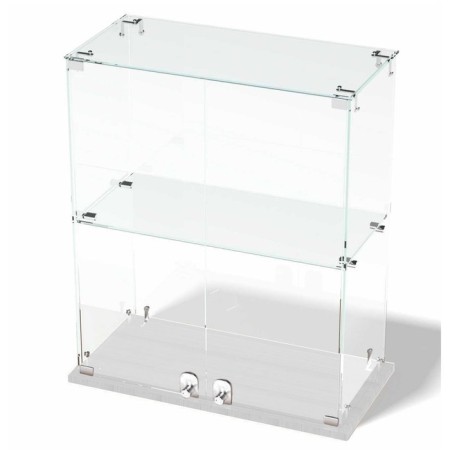 Table window, 1 shelf, 600 × 300 × 700, chipboard, glass color white-1