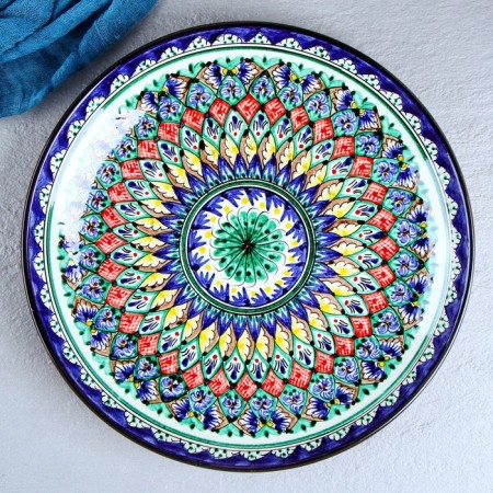 Largan Rishtan ceramics "Patterns", 32 cm, blue-4