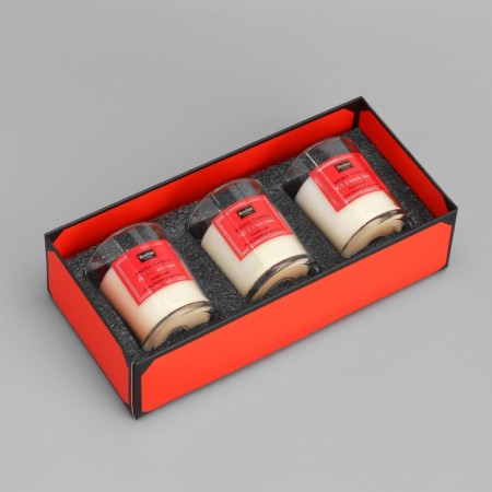 A set of fragrance candles "Aroma Candle", figs and black currants, 3 pcs-3