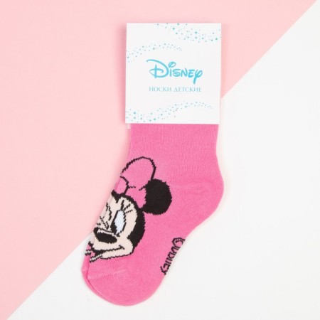 Носки для девочки «Минни Маус", DISNEY, 18-20 см, цвет розовый-2