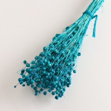 A set of dried flowers "Lenon-long", banch length 55-60 (+/- 6 cm), turquoise-2