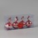 Jewelry decoration "Surprise" (set 4 pcs) 9x5.5 cm, red-white