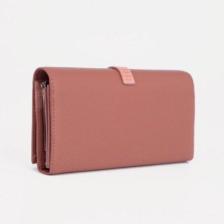 Women's wallet on magnets, pink color-1
