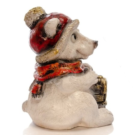 Garden figure "Bear with a flashlight" 30x30x43cm-2