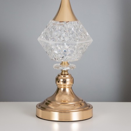 Table lamp "Rose" 1x40W E27+backlight, gold 30x30x55cm-3
