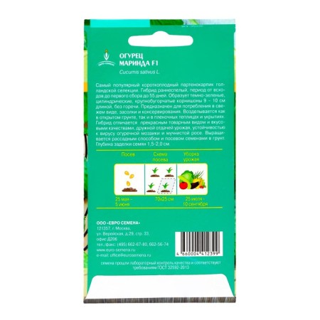 Seeds of the cucumber "Marinda" F1, parthenocarpic, 10 pcs.-1