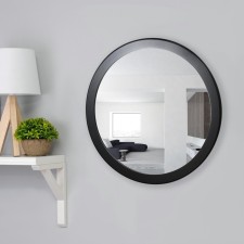 Wall mirror, in the frame, black, d = 42cm