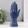 Souvenir Polystone "Hand of Fatima. Flower pattern. Hams" Blue 9.5x6x21 cm