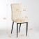 Chair "Quadro", black metal/aero cream