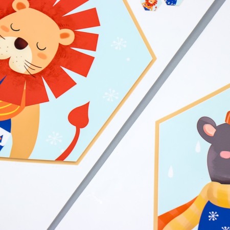Sticker Plastic Interior color "Beasts" 30x90 cm 2 sheets-2
