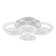 LED ceiling LED with Ambrella Light, ICE, FA2951, 6XLED, 125 W, 10625LUM, 3000-6400K, white color.