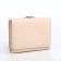Women's wallet on the button, beige color