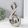 Souvenir Ceramics "Abstraction. Swan" silver 14.5x5x25 cm
