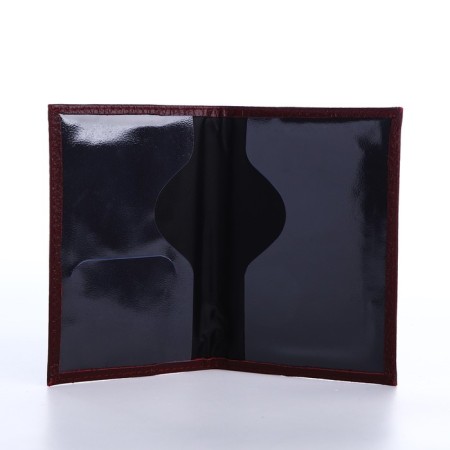 Cover for passport, burgundy color-2
