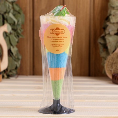 Salt - Bath scrub and bath in the glass "Spasteal", with shea butter, 160 gr, fruit mix-2