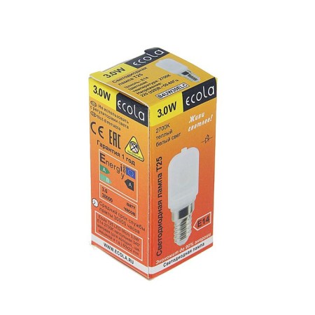 LED LED ECOLA, T25, 3 W, 2700 K, 340 °, for refrigerators and sewing machines-1