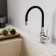 Santek and Tesio kitchen mixer, flexible surge, chrome