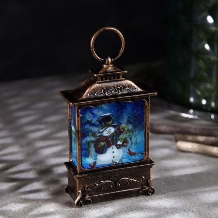 LED figure "Snowman" 7.6 × 13.5 × 3.2 cm, plastic, batteries AG13x3, glow warm white-1