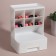 Organizer for storage, 6 sections, 1 box, 24 × 14 × 18 cm, white color