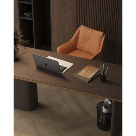 Allar chair, 580 × 520 × 850 mm, eco -leather, matting, brown color-2