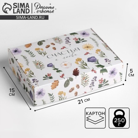 Gift folding box, packaging, "eco", 21 x 15 x 5 cm