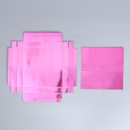 Confectionery box for mousse cakes "Pink", 17.8 x 17.8 x 6.5 cm-4