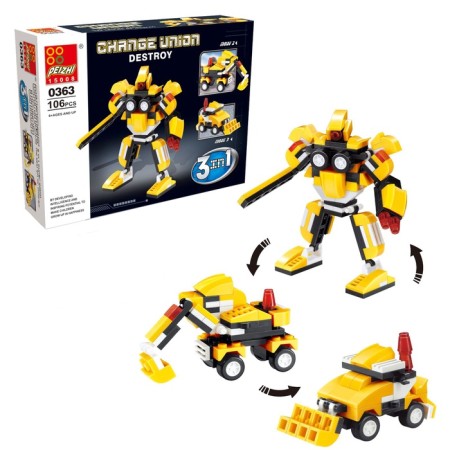Designer "Robot", 106 parts, 3 assembly options-1
